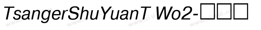 TsangerShuYuanT Wo2字体转换